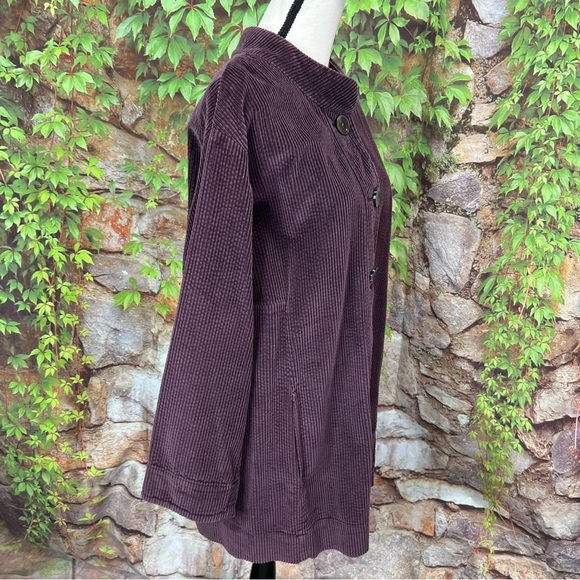 J. JILL Eggplant Corduroy Tunic Jacket, L - Picture 10 of 10